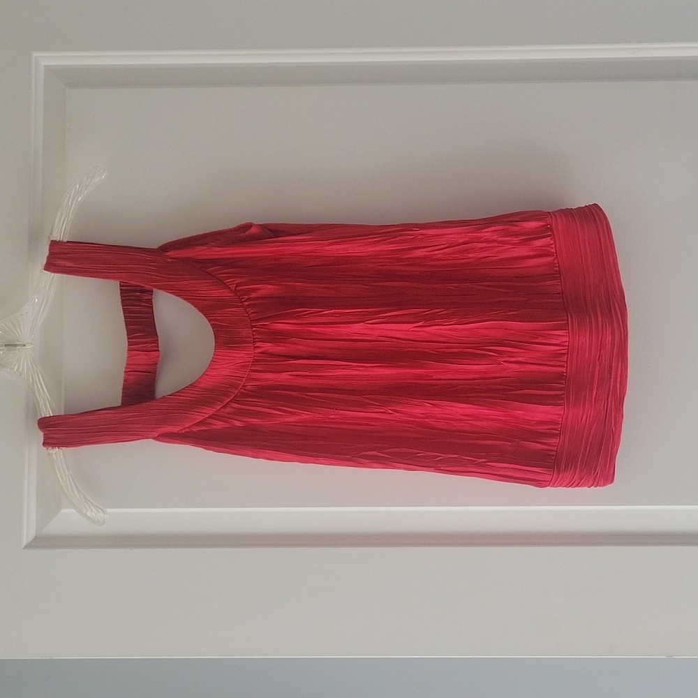 Y2K Silky Red Tank Blouse Small